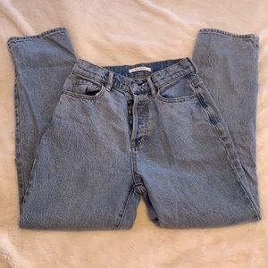 PacSun ankle straight high rise jeans with holes